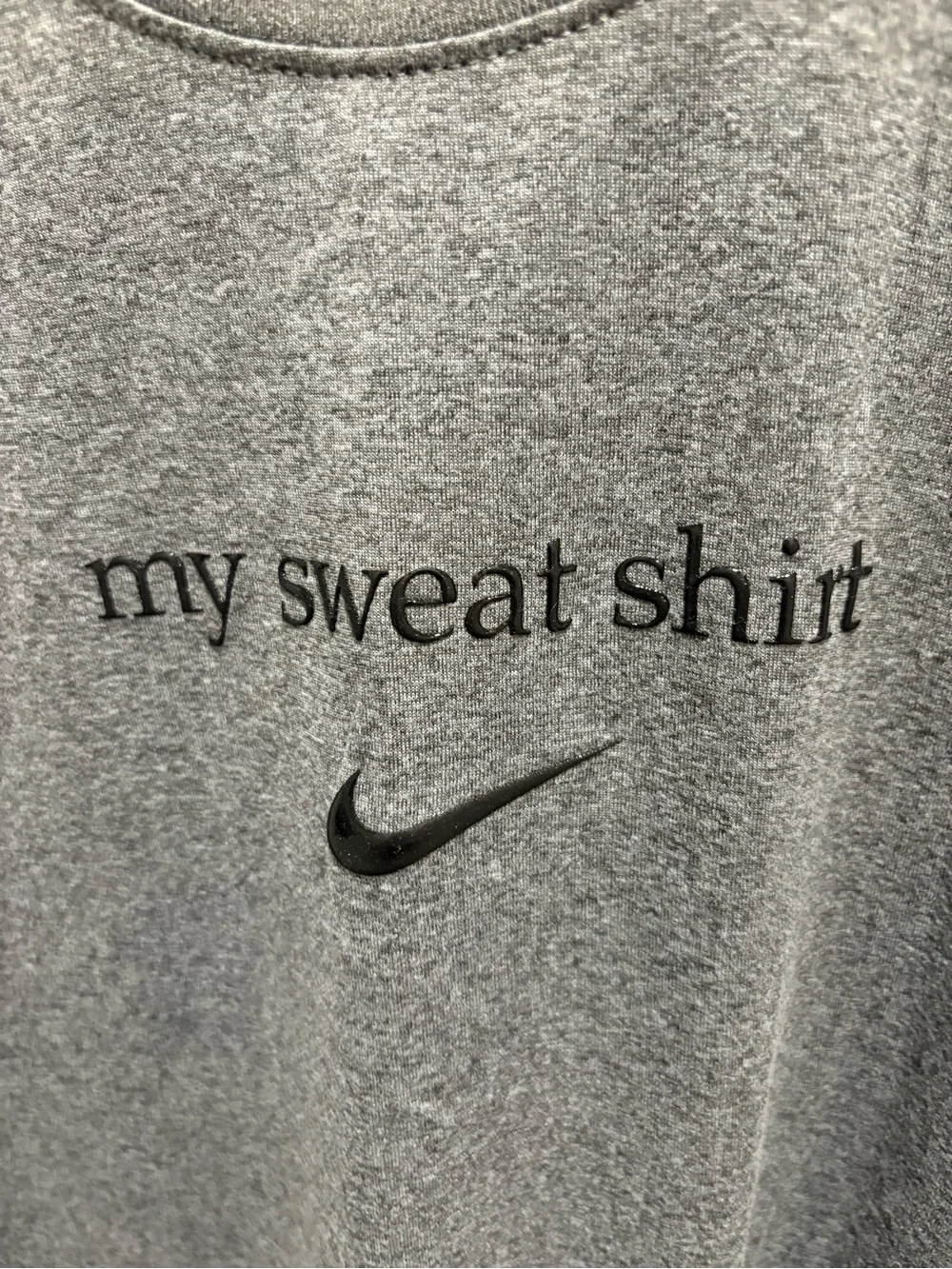 Nike Gray Muscle Tank with "my sweat shirt" Graphic - Picture 2 of 5
